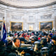  Police clash with supporters of then-US President Donald Trump who stormed the Capitol building  in Washington D.C. on Jan. 6, 2021. 