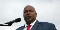 Mark Robinson at a rally