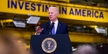 President Biden Speaks In Minneapolis As Part Of His Investing In America Tour