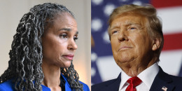 Maya Wiley and Donald Trump